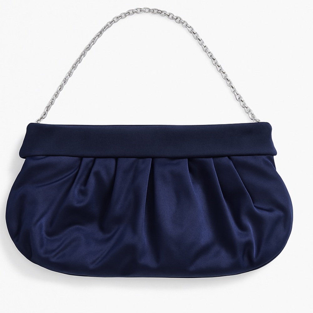 Loft Satin Dress Purse Blue